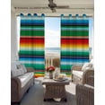 thumbnail image 6 of Mexican Stripes Blackout Curtains for Bedroom Living Room Darkening Curtains 96 Inches Long Colorful Striped Mexican Fiesta Theme Window Curtain 2 Panels Set Window Treatment Grommet Drapes 52"x96", 6 of 9