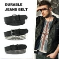 thumbnail image 4 of Jumpingount Cinturón para hombre Estilo simple Correas de cuero huecas negras universales con hebillas Decoraciones Día de San Valentín Type2 NO2, 4 of 6