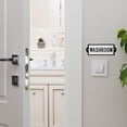 thumbnail image 6 of Washroom Cast Iron Door Sign White Metal Farmhouse Wall Art Bathroom Home Decor, 6 of 8