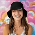thumbnail image 3 of DALIX Solid 100% Cotton Unisex Outdoor Summer Bucket Hat in Black Large, 3 of 6