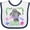 White and Navy, variant on Inktastic St. Petersburg Florida Cute Swimming Manatee Boys or Girls Baby Bib