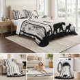 thumbnail image 6 of Twin Quilt Set 68''x86'', Forest Bear Family Lightweight Summer Bedspread Coverlet Set with 2 Pillow Shams, Trees Nature Tree Landscape Scene Breathable All Season Quilt Bedding for Dorm/Bedroom, 6 of 9