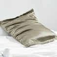 thumbnail image 3 of Lorviah 100% Mulberry Silk Pillowcase for Skin and Hair, King Size 20"x36", 1 Pack, Taupe, 3 of 5