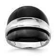thumbnail image 1 of 925 Sterling Silver Band with Surrounding Onyx Bands Ring, 1 of 2