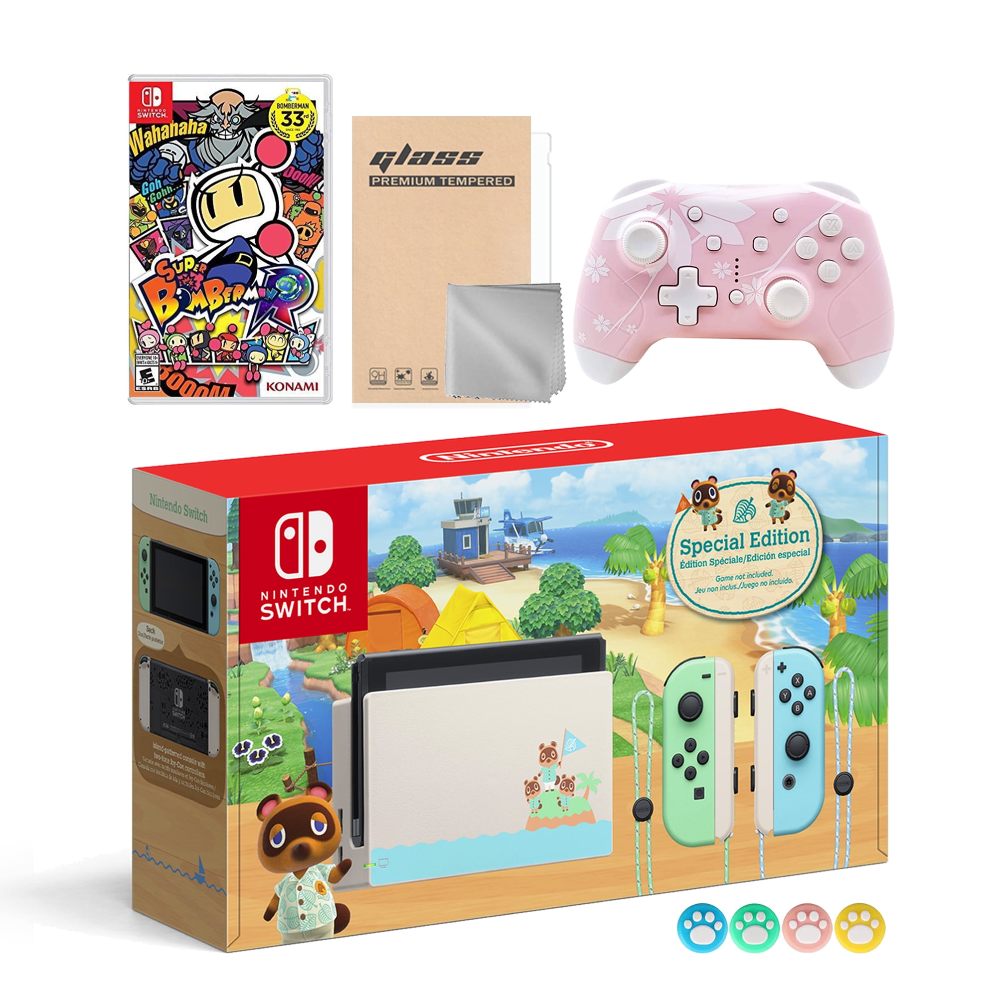 Nintendo Switch Animal Crossing Special Version Console Set Bundle With Super Bomberman R And Mytrix Wireless Switch Pro Controller And Accessories Walmart Com Walmart Com Nintendo Switch Animal Crossing Special Version Console Set Bundle With Super Bomberman R And Mytrix Wireless Switch Pro Controller And Accessories Walmart Com Walmart Com