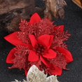 thumbnail image 3 of Decoración de Flores Artificiales Sunnimix Adorno Falso de Bricolaje Flor de Pascua de Plástico Rojo, 3 of 7
