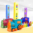 thumbnail image 2 of Juego de bloques de ladrillos de juguete de tren dominó, juguete de desarrollo para niños, bloque desmontado Diy, 2 of 5