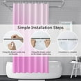 thumbnail image 6 of Ombre Shower Curtain Sets for Bathroom Gradient Light Pink Stall RV Decor Modern Rose Pink Waterproof Fabric Farmhouse Room Partition Hotel Bathtub Shower Curtain with Hooks 84x72inches, 6 of 6