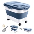 thumbnail image 1 of Recipiente de almacenamiento de arroz DDMOMMY de 9 a 14 kg con ruedas y tapa de 35 L, 1 of 7