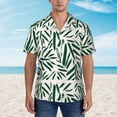 thumbnail image 4 of Lsque Palm Branch With Leaves pattern Hawaiian Shirt for Men, Unisex Summer Beach Casual Short Sleeve Button Down Shirts-Small, 4 of 9