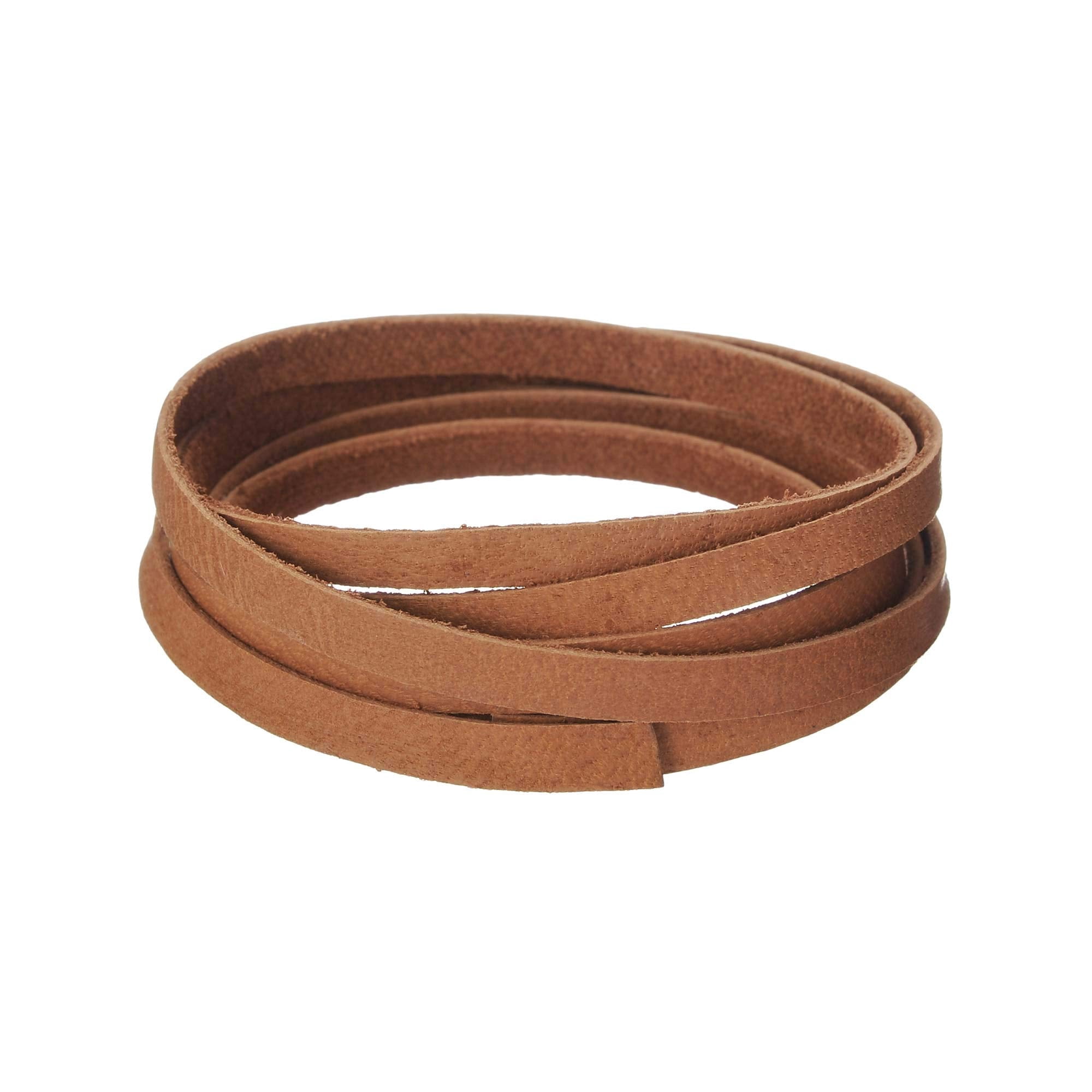 Silver Creek Leather Co Realeather Deerskin Leather Lace for Crafts and Jewelry Making, 0.2 x 50', Saddle Tan 0.2" x 50'