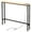 Walnut -- 39", variant on Ktaxon Long 79" Console Table Sofa Table with 2 Charging Outlets, Industrial Entryway Table TV Stand Storage Shelves, Black