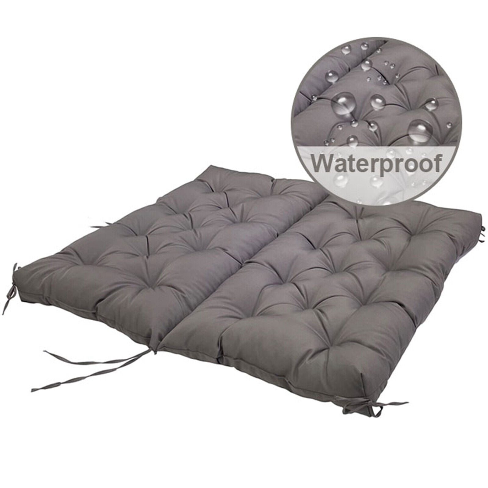 SHANNA Swing Cushion with Backrest and Ties 4'' Thicken Waterproof Swing Chair Seat Pad 2-3 Seater Patio Bench Cushion for Outdoor Garden Furniture