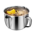 thumbnail image 1 of Large Capacity Stainless Steel Grease Strainer Bowl 1000ML Oil Separator, 1 of 10
