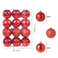 thumbnail image 3 of 4cm 24 bolas de Navidad de color brillante, acabado mate, superficie lisa, inastillable, amplia aplicación, mejora la atmósfera, material PS, bolas de purpurina para árbol de Navidad, 3 of 3