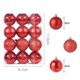thumbnail image 3 of 3cm 24 bolas de Navidad de color brillante, acabado mate, superficie lisa, inastillable, amplia aplicación, mejora la atmósfera, material PS, bolas de purpurina para árbol de Navidad, 3 of 3