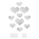 thumbnail image 1 of Crea tu propia decoración artística para el hogar: pegatinas para espejos con forma de corazón en plata para la sala de estar y el dormitorio, 1 of 8