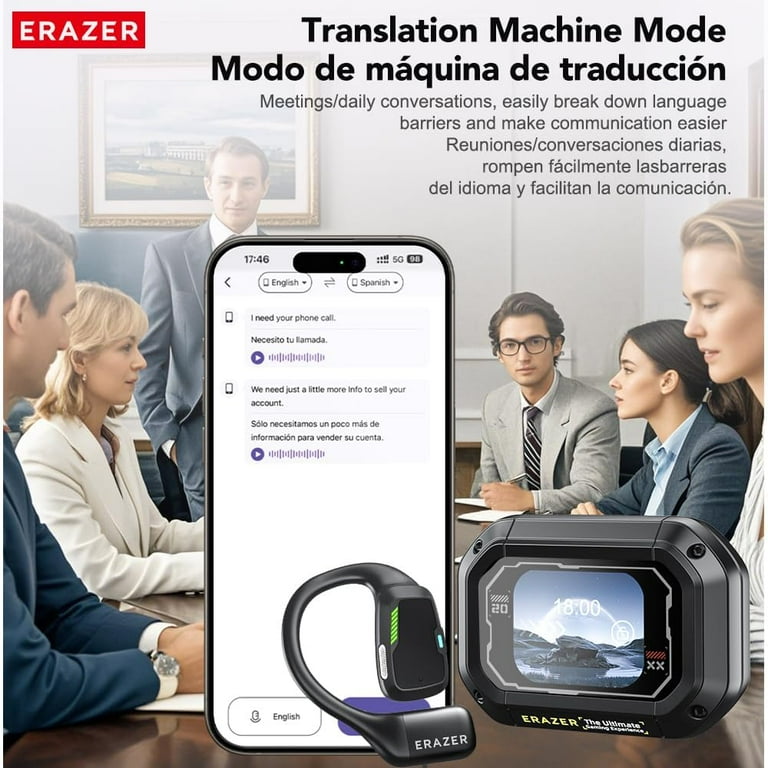 ERAZER XP6 AI Translation Open Headphones Wireless Bluetooth