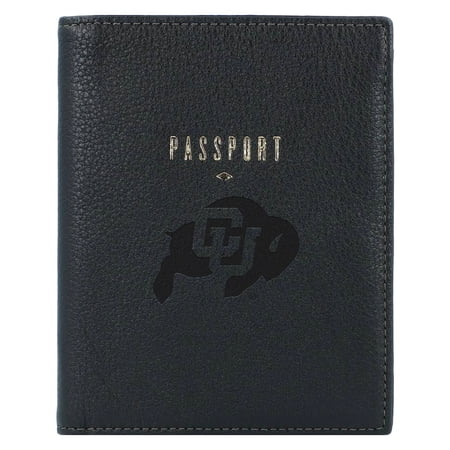 Fossil Black Colorado Buffaloes Travel RFID Passport Case