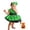 Green, variant on Baby Girls Retro Themed Outfit One Shoulder Sleeveless Tutu Dress with Bow Headband 3 Piece Set for Dressup Party