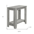 thumbnail image 4 of HomeRoots 489716 22 in. Grey End Table with Shelf, 4 of 5
