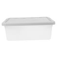 thumbnail image 6 of LOLIPPYY Grey Plastic Storage Bin with Lid Lightweight Box for Organizing Clothes and Home Sundries, 6 of 8