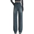 thumbnail image 7 of Endives Womens Jean Straight Leg Pants High Waisted Loose And Slimming Elastic Waisted Straight Leg Jeans, 7 of 7