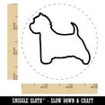 thumbnail image 2 of Westie West Highland White Terrier Dog Outline Self-Inking Rubber Stamp Ink Stamper - Orange Ink - Small 3/4 Inch, 2 of 7
