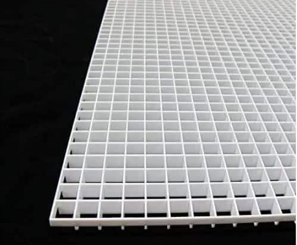 1/2" (12mm) White Grid Divider EggCrate Louvre 23.5" x 11.5" for Aquarium Lighting Nominal Size AZM
