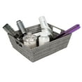 thumbnail image 4 of Simplify Shelf Rattan Tote Storage Basket in Grey, 4 of 7