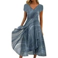 thumbnail image 1 of Robe Décontractée d'Été pour Femmes, Robe pour Dames, Robe Patchwork, Robe de Plage Tendance, 1 of 4