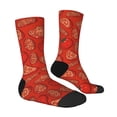 thumbnail image 4 of Yiaed Tomatoes Print Great elasticity Crew Socks Sports socks for Men and Women, 4 of 5
