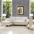 thumbnail image 2 of Pemberly Row Reversible Chaise Sectional Sofa French Beige Performance Velvet, 2 of 15