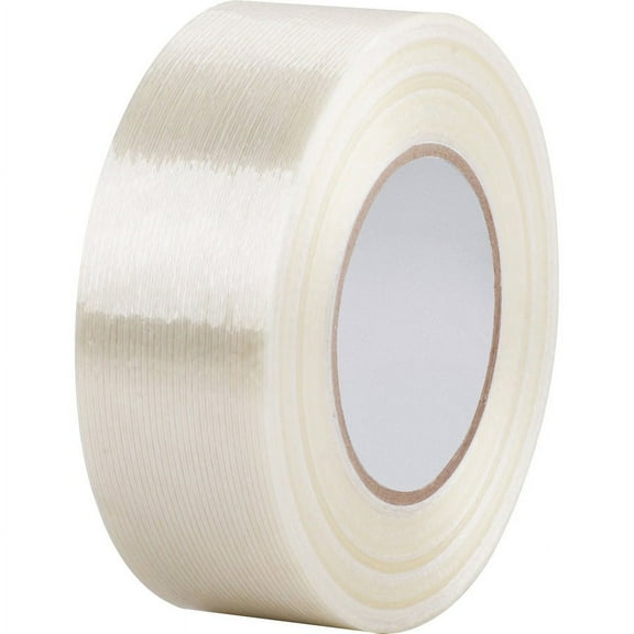 Business Source Heavy-duty Filament Tape - 60 yd Length x 2" Width - 3" Core - Fiberglass Filament - 1 / RollRoll - White | Bundle of 2 Rolls