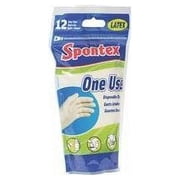 Spontex 76191 One use Latex Gloves, Fits All