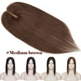 thumbnail image 3 of SEGO Clip in Hair Extensions Human Hair Toppers 100% Real Human Hair Topper for Thinning/Loss Hair Natural Black Hair Pieces, 3 of 9