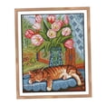thumbnail image 4 of GUOOL Embroidery Starter Cross Stitch Including Embroidery Cloth Cat Print 11CT, 4 of 8