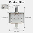 thumbnail image 2 of Universal Muffler Single chamber 409 Stainless Steel Performance Muffler for Cars Trucks, 2.25" Inlet/Outlet, Overall Length 13", 2 of 8