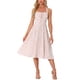 thumbnail image 1 of Vestido Floral de Cuello Halter INSPIRE CHIC para Mujer, Vestido de Verano Sin Mangas, Vestido Midi con Cordones XS Rosa, 1 of 1