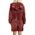 thumbnail image 4 of jsaierl Womens Onesies Fluffy Fleece Jumpsuits Sleepwear Plus Size Hood Sets Pajamas for Adult Winter Warm Pajamas Homewear Christmas Pajamas, 4 of 6