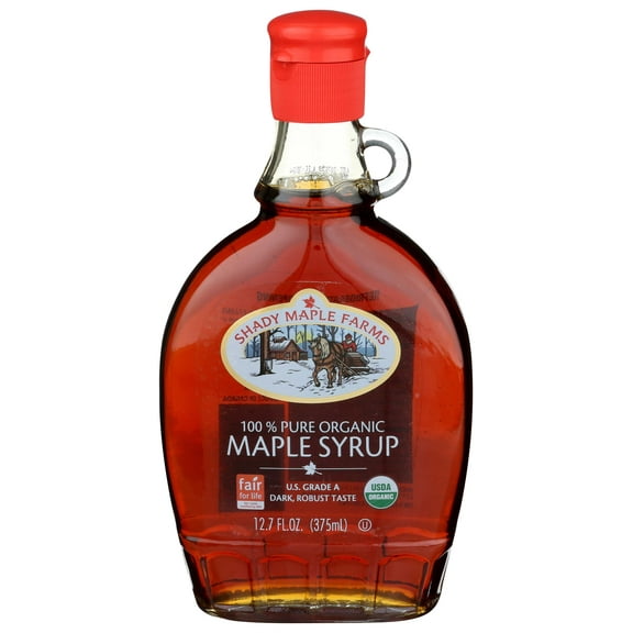 Shady Maple Farms Organic Glass Maple Syrup, 12.7 Ounce - 12 per case.12