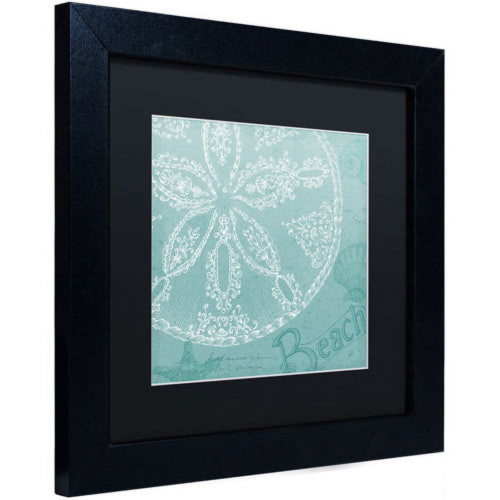 Trademark Fine Art "Aqua Treasure II" Canvas Art by Daphne Brissonnet, Black Matte, Black Frame