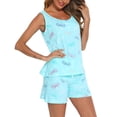 thumbnail image 5 of MLDRA Pajamas for Women Set Pj Sets Cute Tank Shorts Soft 2 Piece Lounge Set Ladies Sleepwear Summer Pjs Flying XL, 5 of 6