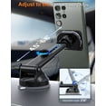 thumbnail image 4 of Volport Magnetic Phone Holder for Car, Industrial-Strength Suction Cup Phone Mount Windshield Dashboard, Strong Magnets Adjustable Phone Mount for Phone, Requires Metal Plate (3 Included) for Use, 4 of 7