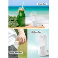 thumbnail image 3 of Ventilador de bolsillo (blanco), mini ventilador portátil de mano, ventilador de niebla, recargable por USB, personal, plegable y silencioso con banco de energía para oficina/viajes Rojo Verde Cocina, Decoración y Otros, 3 of 5