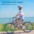 thumbnail image 6 of MOONCOOL 24/26 Inch Beach Cruiser Bike, 7 Speed Step-Through Frame Adult Bicycle, City Bike Commuter Bicycle with Front & Rear Fenders, Rear Cargo Rack for Men, Women, 6 of 13