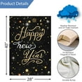 thumbnail image 4 of Happy New Year Garden Flag 28x40 Double Sided Vertical, Burlap Large Celebration Confetti Welcome New Year Yard Flag Sign Holiday Winter House Outdoor Outside Decorations (ONLY FLAG), 4 of 6