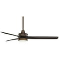 thumbnail image 6 of 52" Casa Vieja Rustic Farmhouse 3 Blade Indoor Ceiling Fan with Dimmable LED Light Remote Control Oil Rubbed Bronze Matte Black Wood for Living Room, 6 of 8