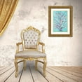 thumbnail image 3 of Ritter, Gina 11x14 Gold Ornate Wood Framed with Double Matting Museum Art Print Titled - Dotted Coral on Teal, 3 of 4