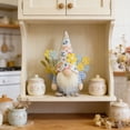 thumbnail image 6 of 2026 Spring Summer Flower Faceless Gnome, Plush Dwarf Ornament for Home Table & Festival Decor, Blue, 6 of 6
